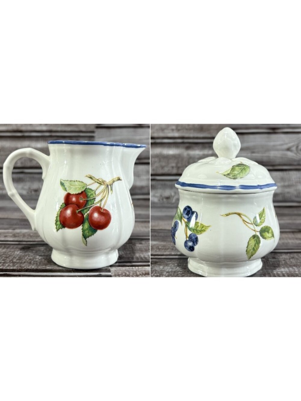 Villeroy & Boch Country Collection Cottage Creamer & Sugar Bowl Germany